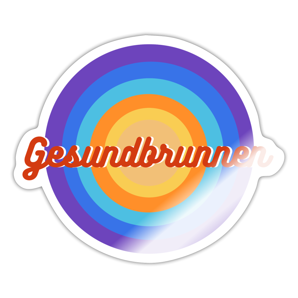 Gesundbrunnen Retro - Aufkleber - white glossy