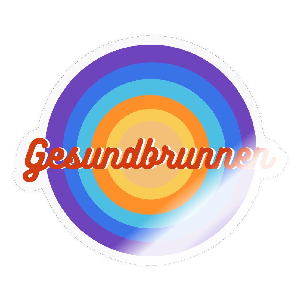 Gesundbrunnen Retro - Aufkleber - transparent glossy