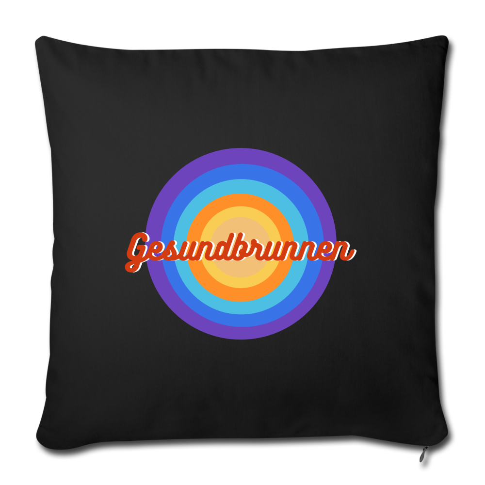 Gesundbrunnen Retro - Sofakissen mit Füllung (45 x 45 cm) - black