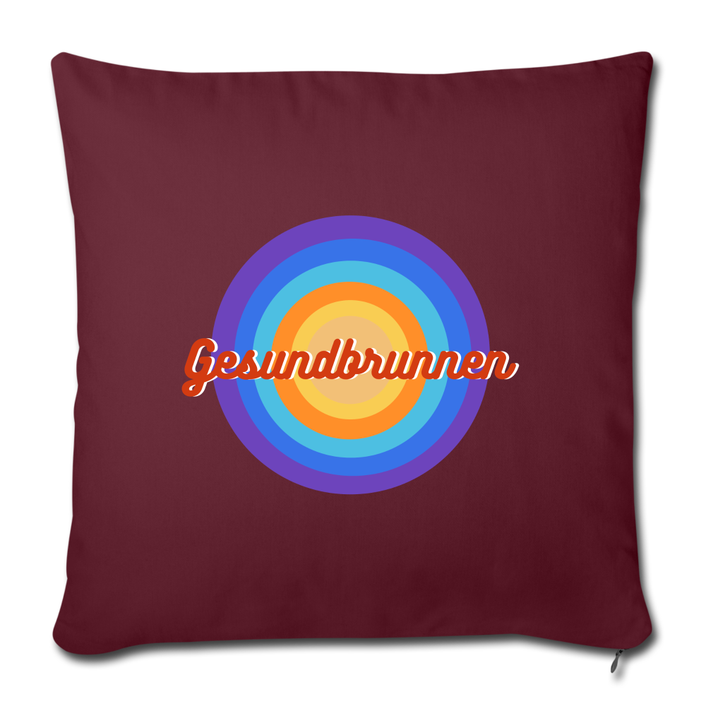 Gesundbrunnen Retro - Sofakissen mit Füllung (45 x 45 cm) - burgundy