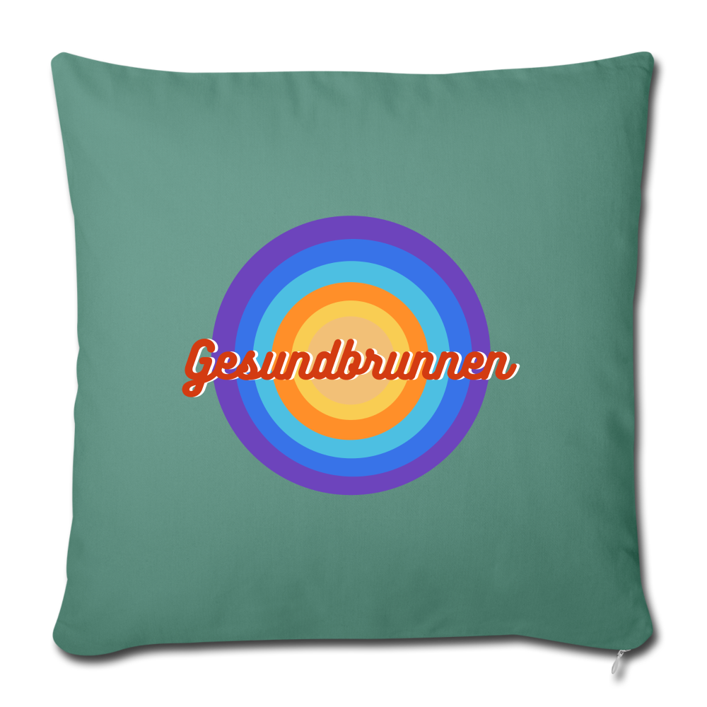 Gesundbrunnen Retro - Sofakissen mit Füllung (45 x 45 cm) - cypress green