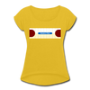 Nauener platz - Frauen T-Shirt mit gerollten Ärmeln - mustard yellow