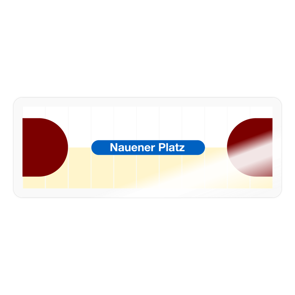 Nauener platz - Aufkleber - transparent glossy