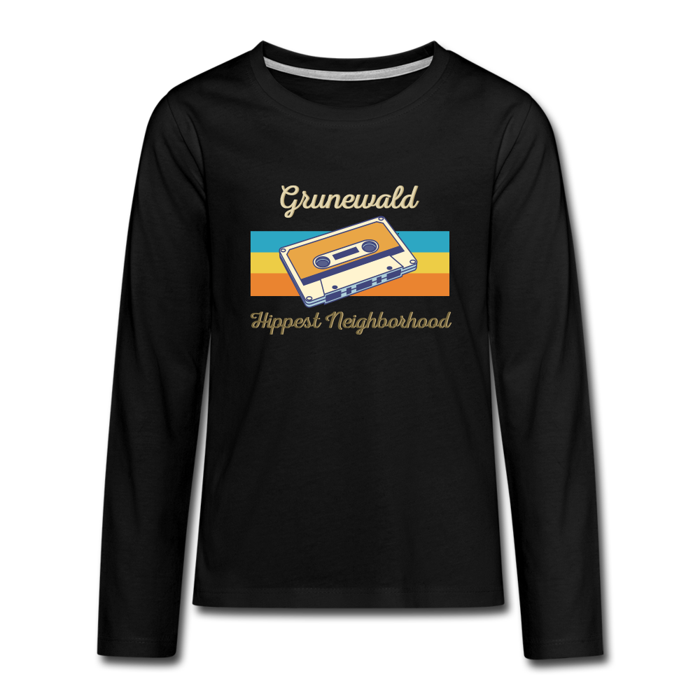Grunewald Hippest Neighborhood - Teenager Langarmshirt - black