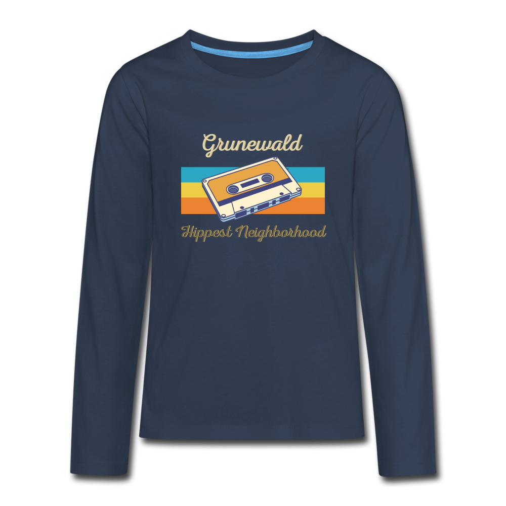 Grunewald Hippest Neighborhood - Teenager Langarmshirt - navy
