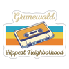 Grunewald Hippest Neighborhood - Aufkleber - white matte
