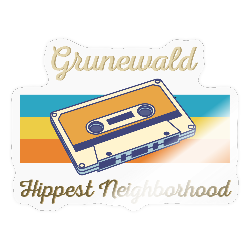 Grunewald Hippest Neighborhood - Aufkleber - transparent glossy