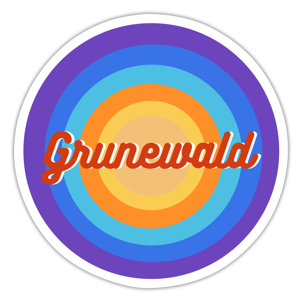 Grunewald Retro - Aufkleber - white matte
