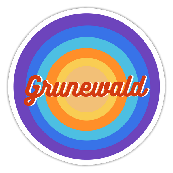 Grunewald Retro - Aufkleber - white matte