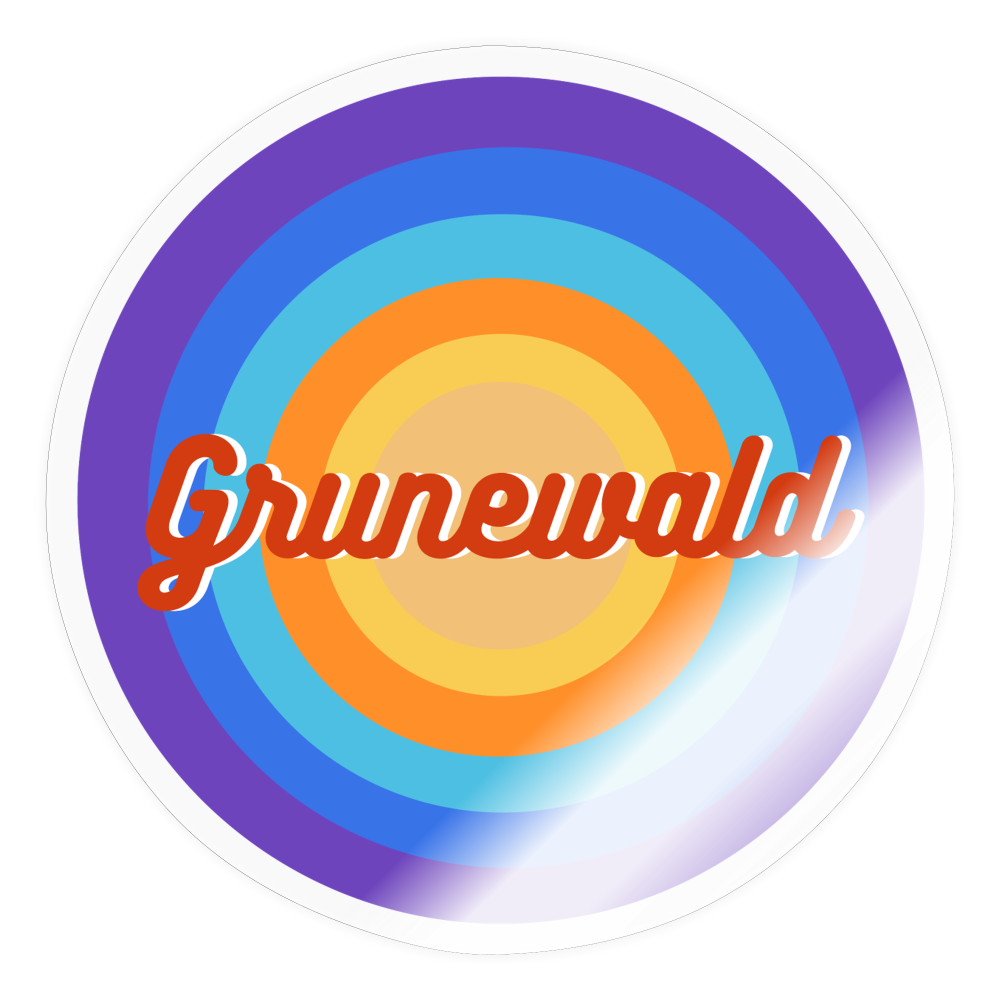 Grunewald Retro - Aufkleber - transparent glossy