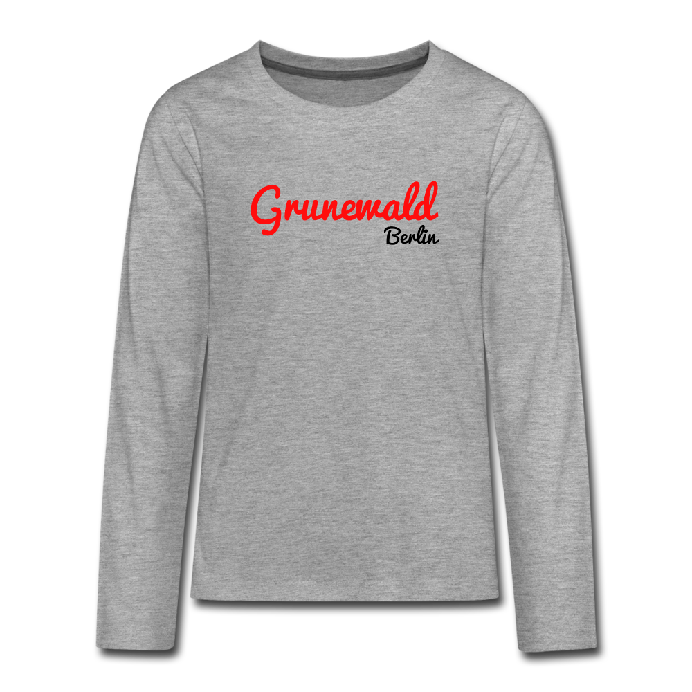 Grunewald Berlin - Teenager Langarmshirt - heather grey