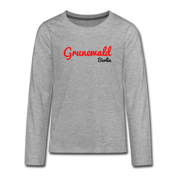 Grunewald Berlin - Teenager Langarmshirt - heather grey