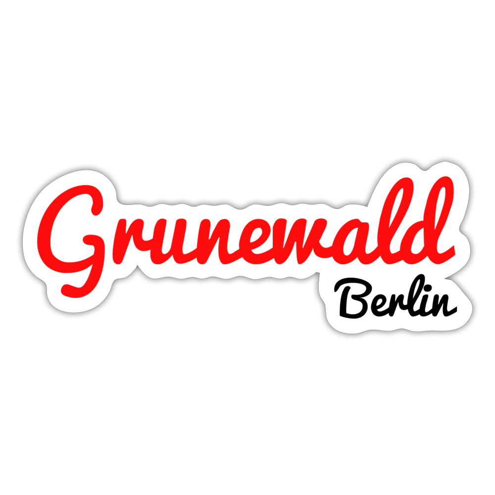 Grunewald Berlin - Aufkleber - white matte