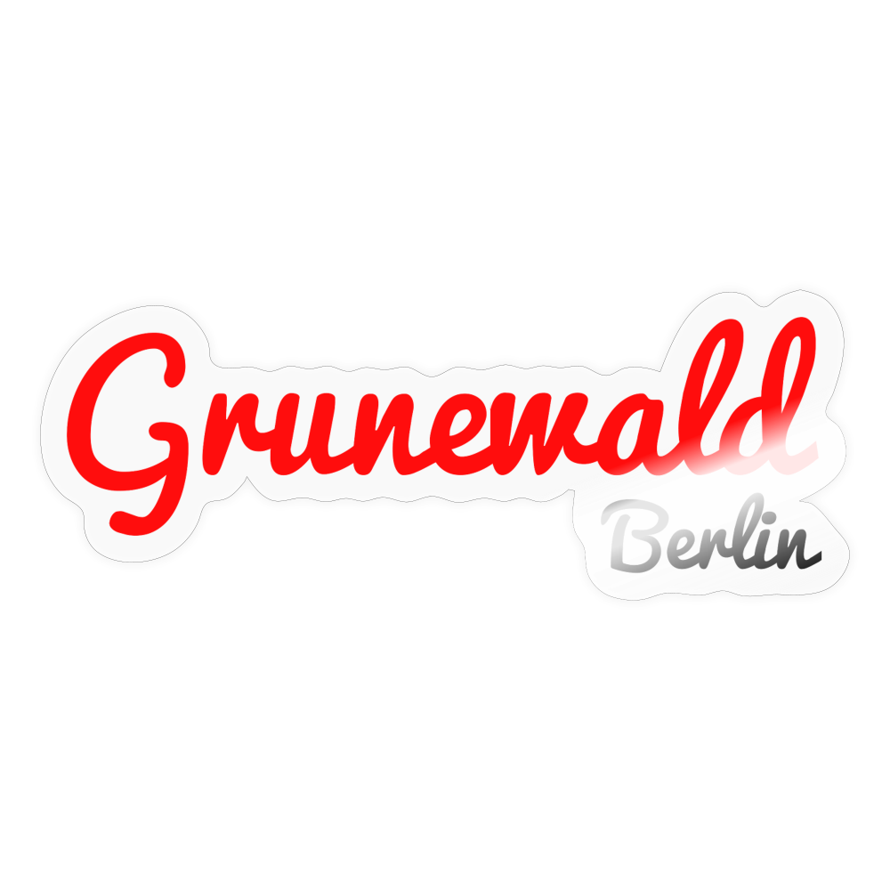 Grunewald Berlin - Aufkleber - transparent glossy
