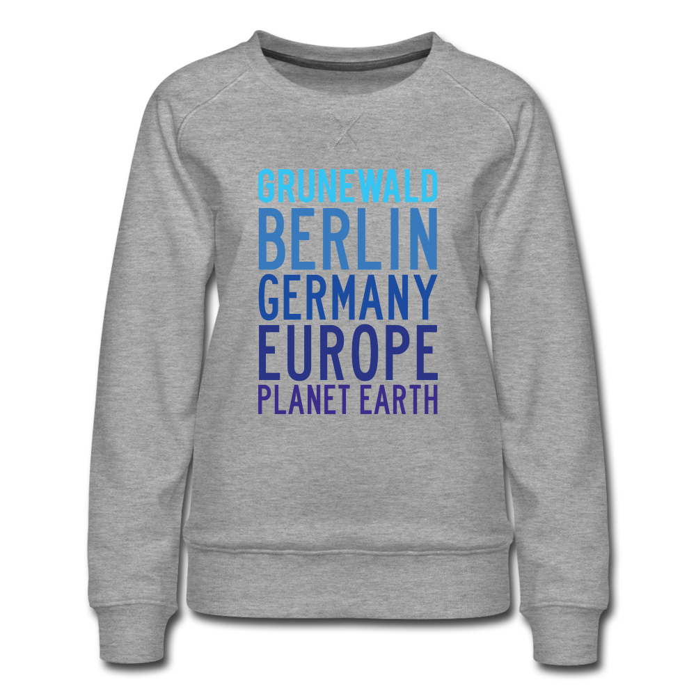Grunewald Planet Earth - Frauen Premium Sweatshirt - heather grey