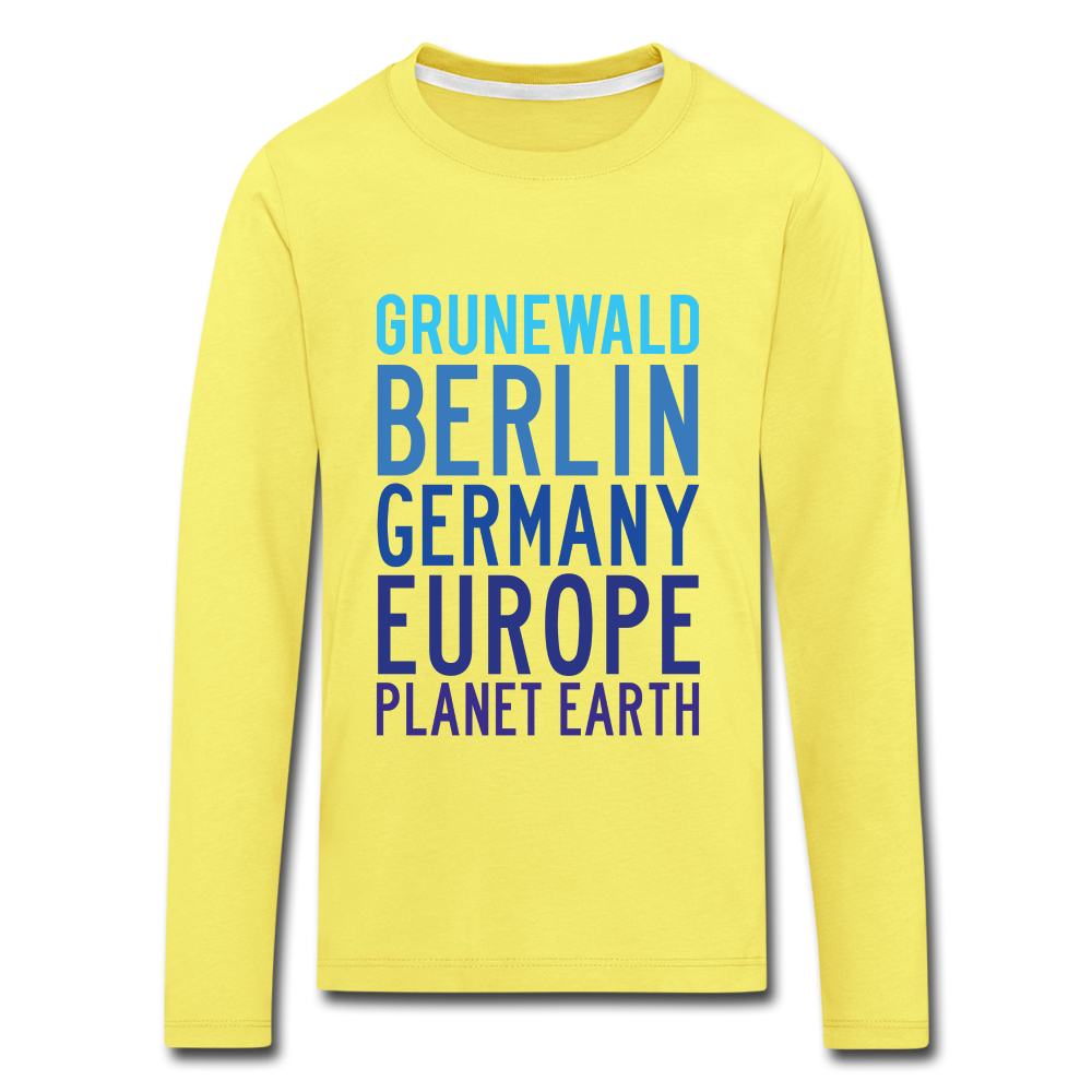Grunewald Planet Earth - Kinder Langarmshirt - yellow