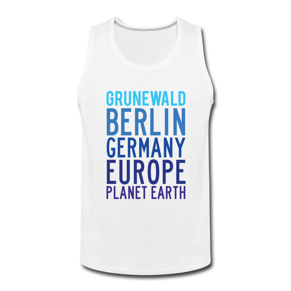 Grunewald Planet Earth - Männer Premium Tank Top - white