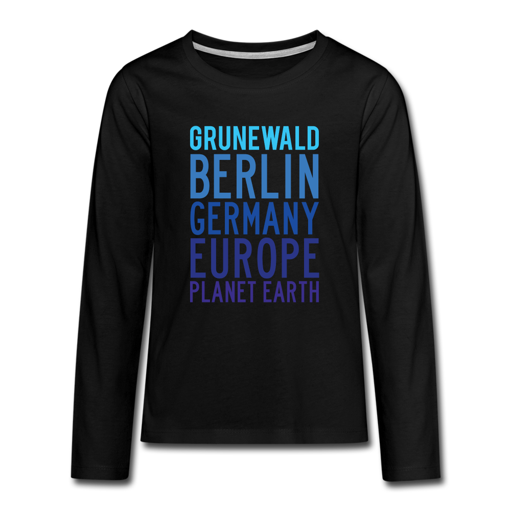 Grunewald Planet Earth - Teenager Langarmshirt - black