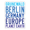 Grunewald Planet Earth - Aufkleber - white matte