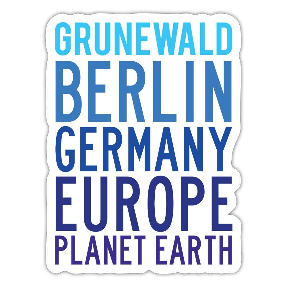 Grunewald Planet Earth - Aufkleber - white matte