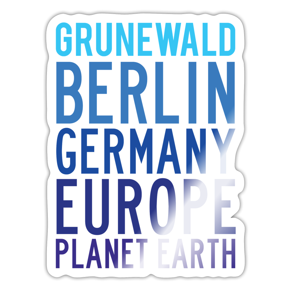 Grunewald Planet Earth - Aufkleber - white glossy