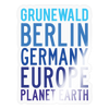 Grunewald Planet Earth - Aufkleber - transparent glossy