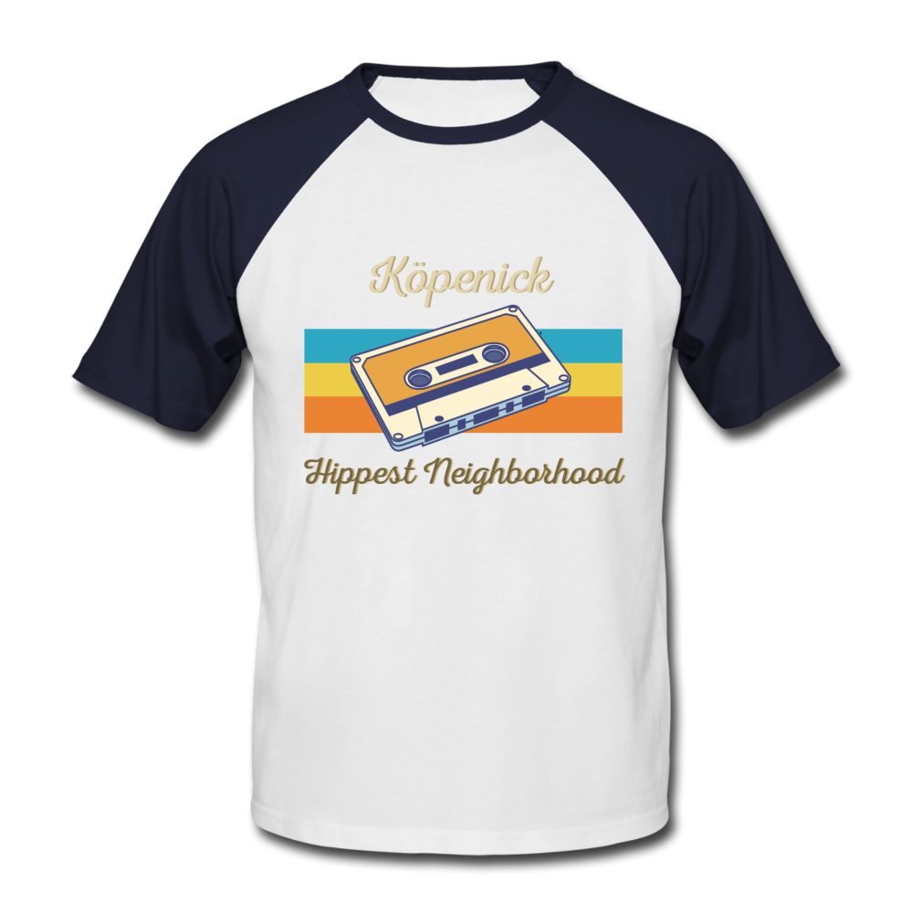 Köpenick Hippest Neighborhood - Männer Baseball T-Shirt - white/navy