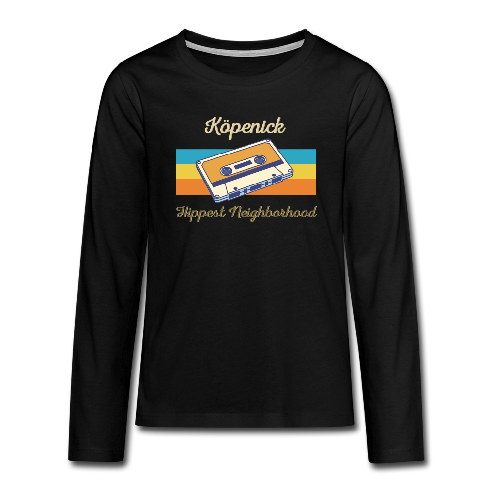 Köpenick Hippest Neighborhood - Teenager Langarmshirt - black