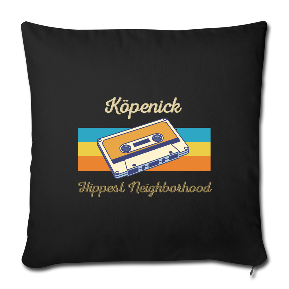 Köpenick Hippest Neighborhood - Sofakissen mit Füllung (45 x 45 cm) - black