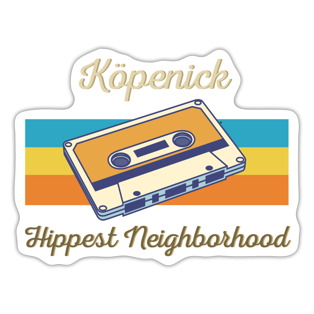 Köpenick Hippest Neighborhood - Aufkleber - white matte