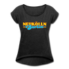 Neukölln Berlin Retro - Frauen T-Shirt mit gerollten Ärmeln - heather black