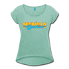 Neukölln Berlin Retro - Frauen T-Shirt mit gerollten Ärmeln - heather mint
