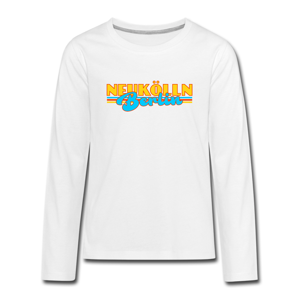 Neukölln Berlin Retro - Teenager Langarmshirt - white