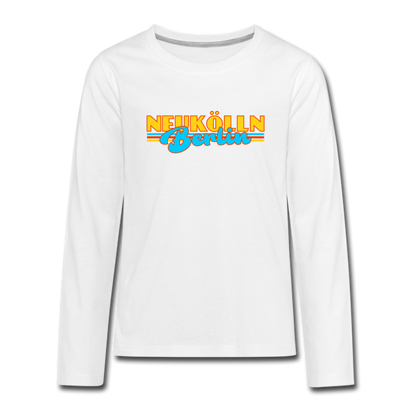 Neukölln Berlin Retro - Teenager Langarmshirt - white