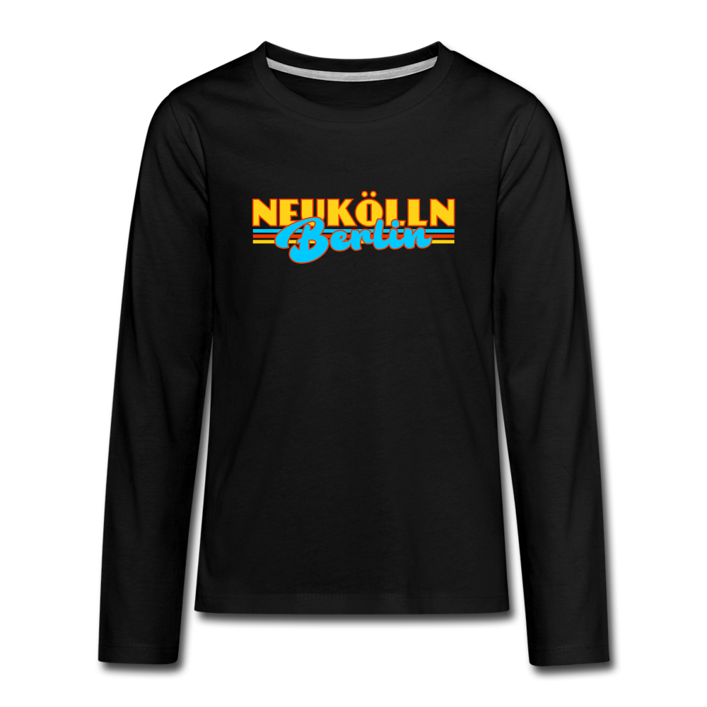 Neukölln Berlin Retro - Teenager Langarmshirt - black