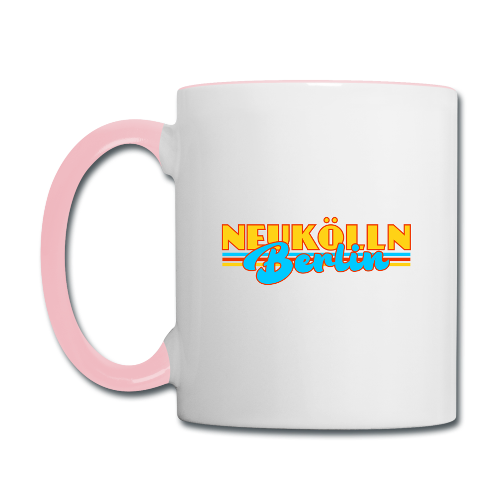 Neukölln Berlin Retro - Tasse zweifarbig - white/pink