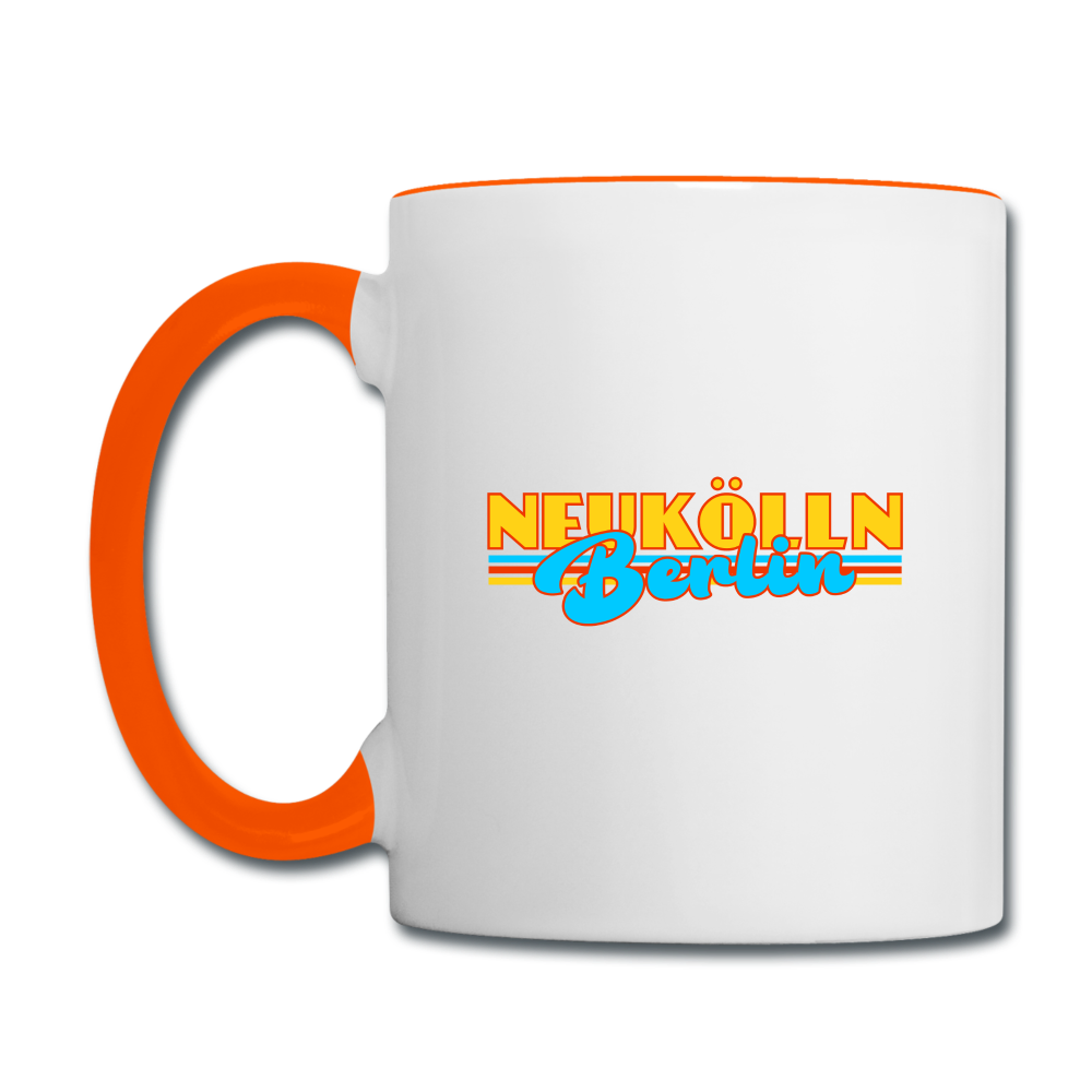 Neukölln Berlin Retro - Tasse zweifarbig - white/orange