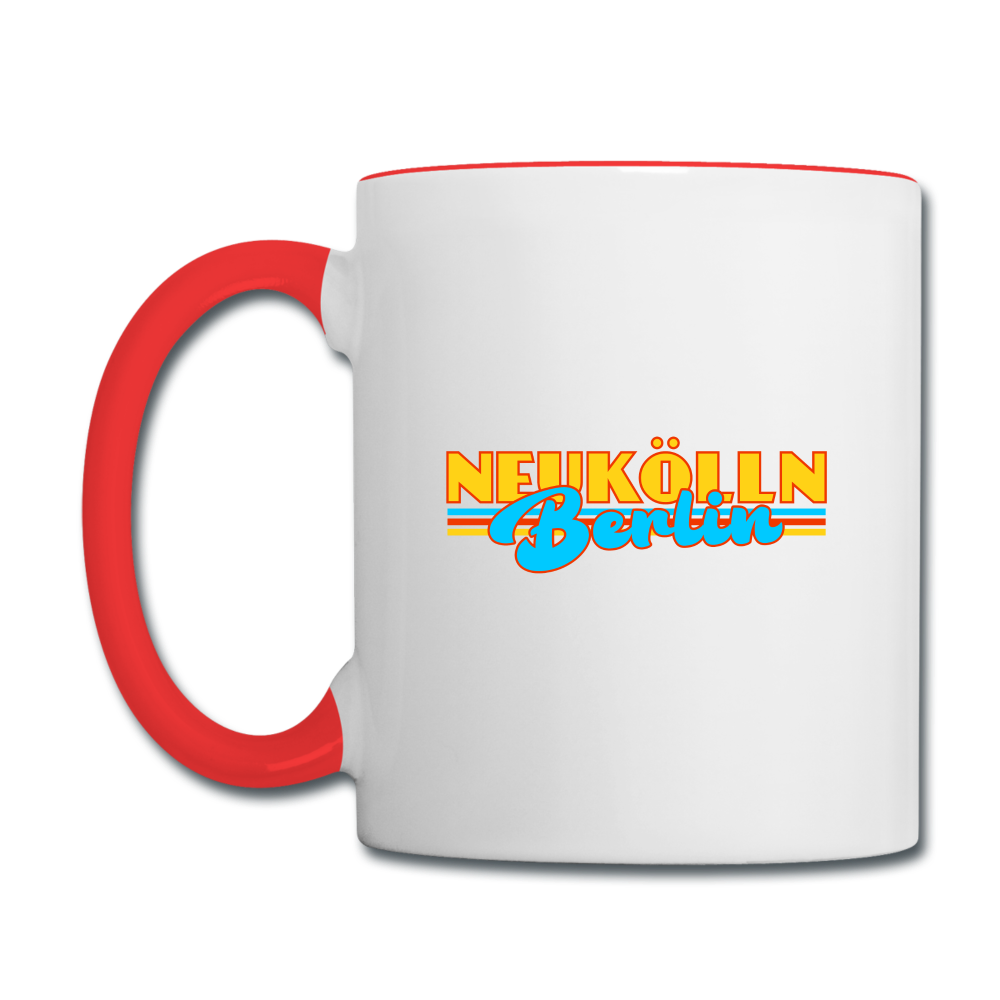 Neukölln Berlin Retro - Tasse zweifarbig - white/red