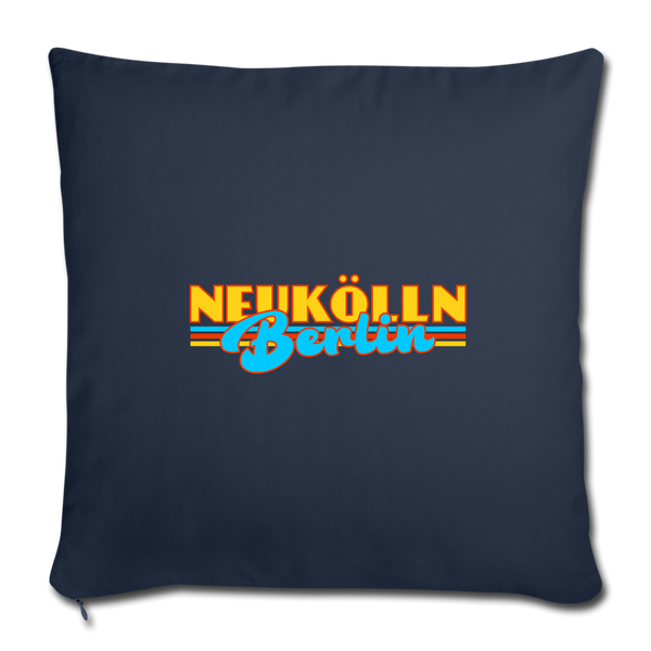 Neukölln Berlin Retro - Sofakissen mit Füllung (45 x 45 cm) - navy