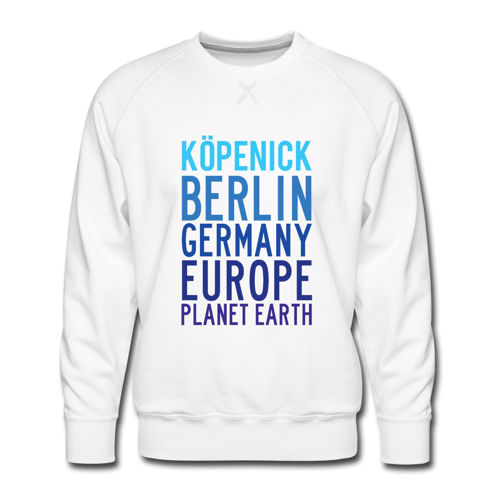 Köpenick Planet Earth - Männer Premium Sweatshirt - white