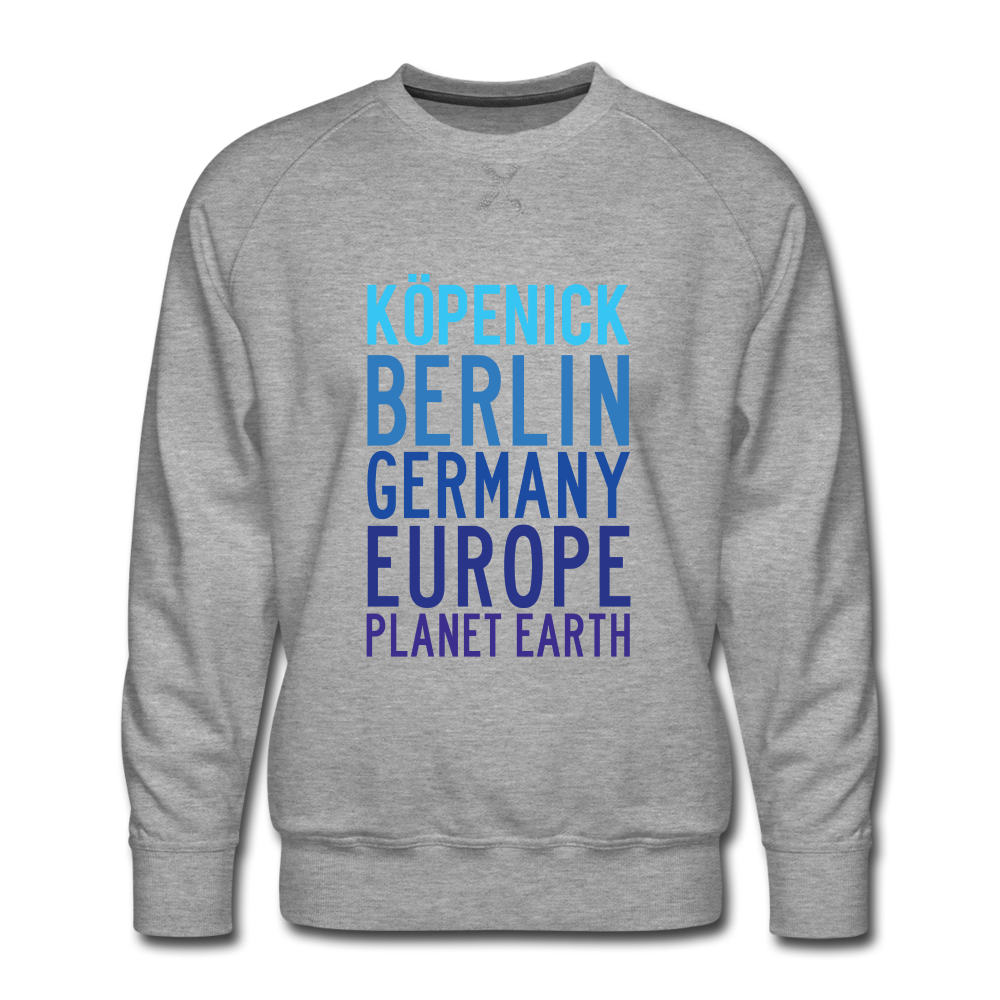 Köpenick Planet Earth - Männer Premium Sweatshirt - heather grey