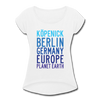 Köpenick Planet Earth - Frauen T-Shirt mit gerollten Ärmeln - white