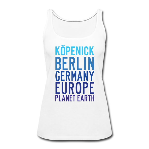 Köpenick Planet Earth - Frauen Premium Tank Top - white