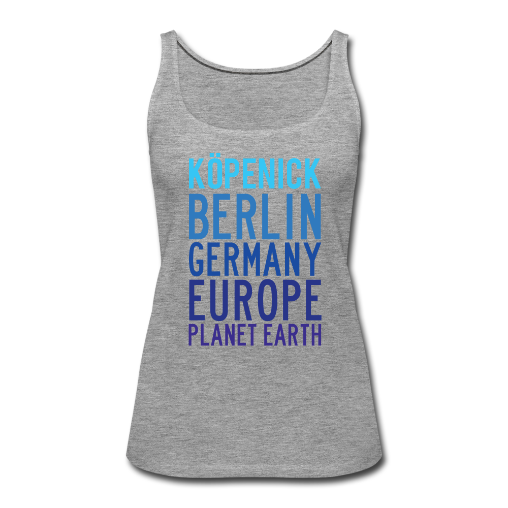 Köpenick Planet Earth - Frauen Premium Tank Top - heather grey