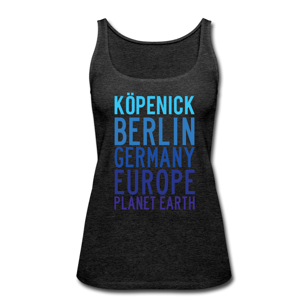 Köpenick Planet Earth - Frauen Premium Tank Top - charcoal grey