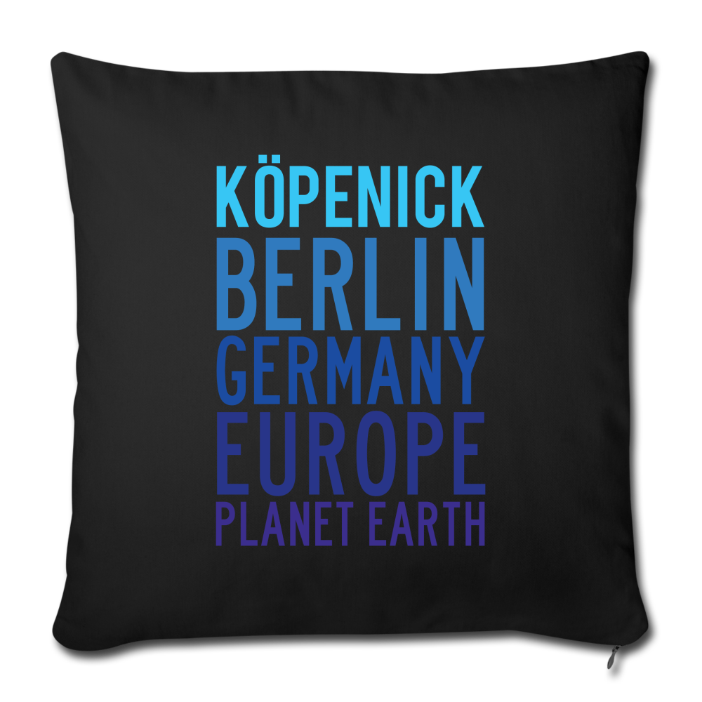Köpenick Planet Earth - Sofakissen mit Füllung (45 x 45 cm) - black