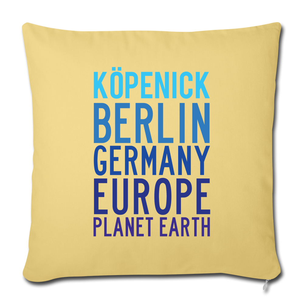 Köpenick Planet Earth - Sofakissen mit Füllung (45 x 45 cm) - washed yellow