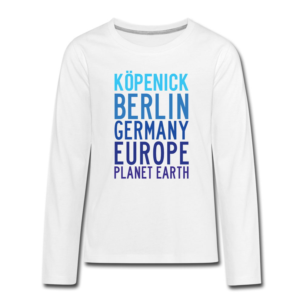 Köpenick Planet Earth - Teenager Langarmshirt - white