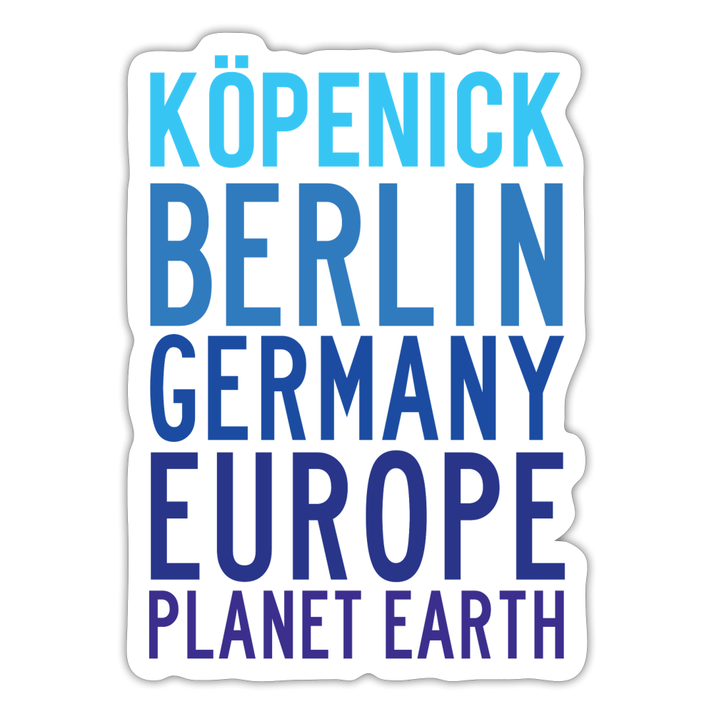 Köpenick Planet Earth - Aufkleber - white matte