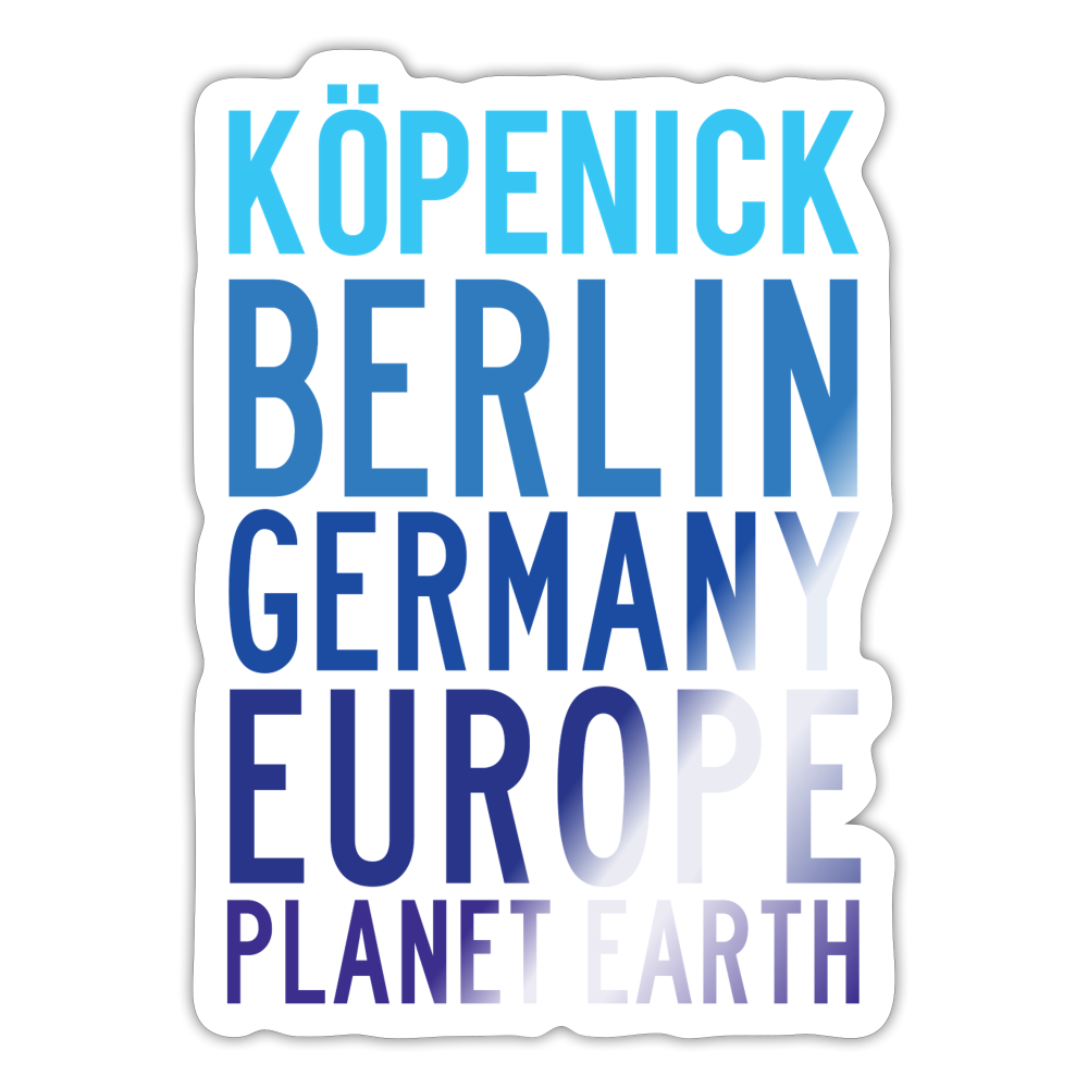 Köpenick Planet Earth - Aufkleber - white glossy